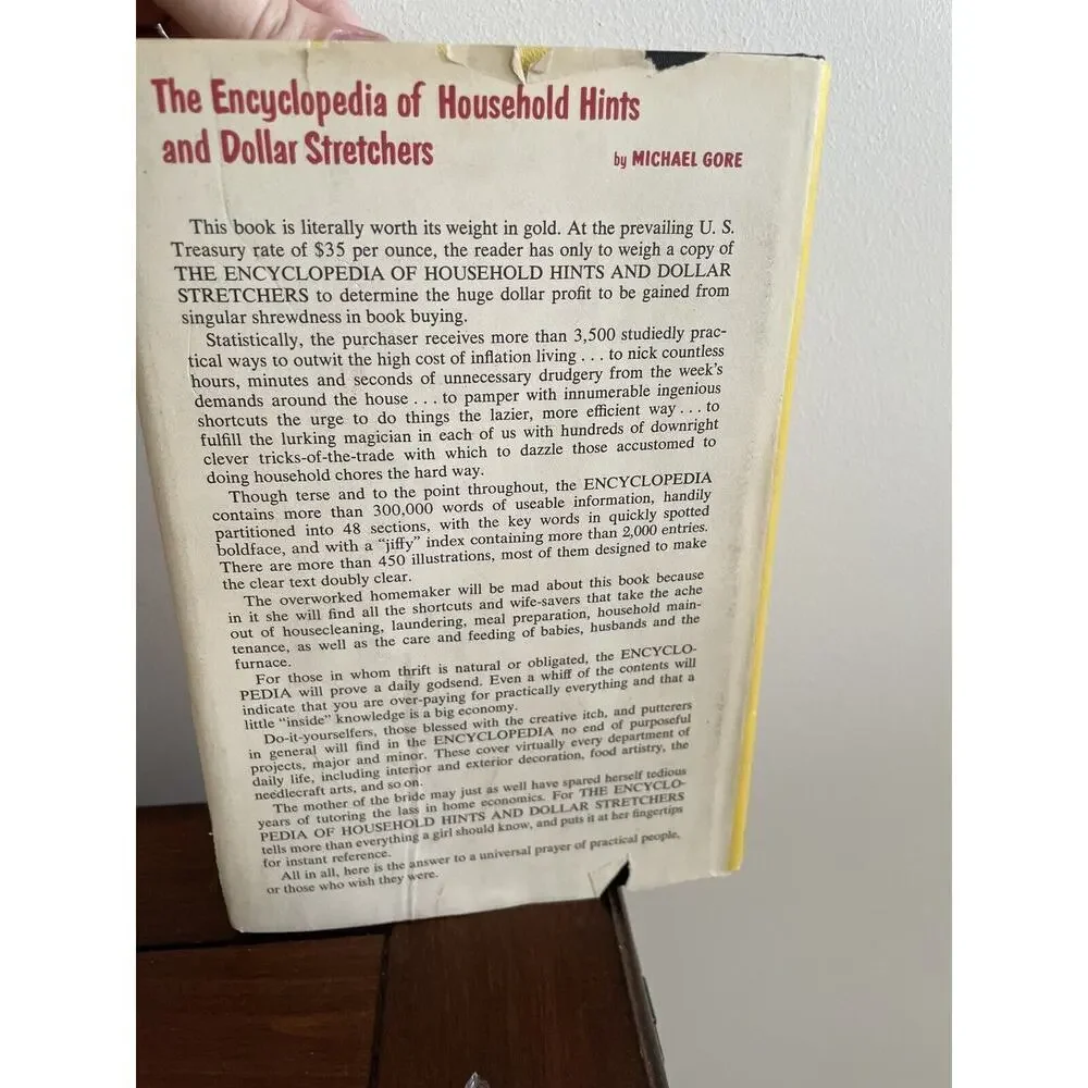 The Encyclopedia of Household Hints and Dollar Stretchers by Michael Gore (1957,